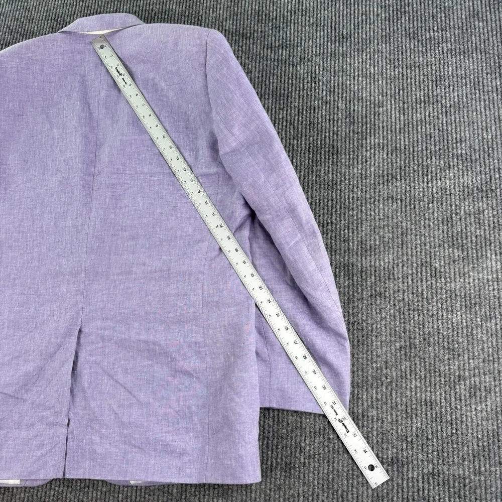 Vintage Lord & Taylor 42R Lavender 100% Linen Sport Coat Blazer Purple Summer
